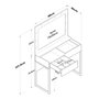 Hanah Home Mesa de Maquillaje con 10 focos, Blanca
